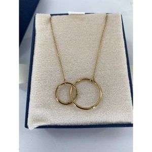 To my daughter Necklace Gift box interlocking rings Rose Gold Plated